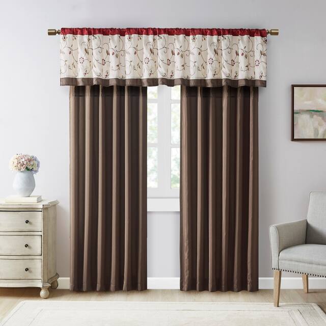 Madison Park Belle Embroidered Window Curtain Panel 50"W x 84"L
