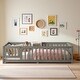 preview thumbnail 152 of 159, Wood Floor Bed with Safety Guardrails and Door Twin - Gray2