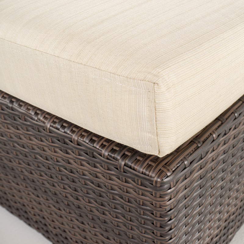 Santa Rosa Wicker Outdoor Ottoman with Cushion by Christopher Knight Home