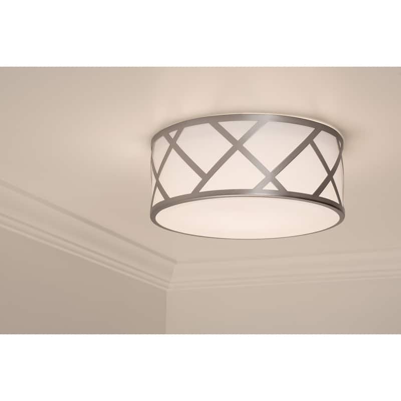 AFX Haven 13'' Flush Mount - Satin Nickel