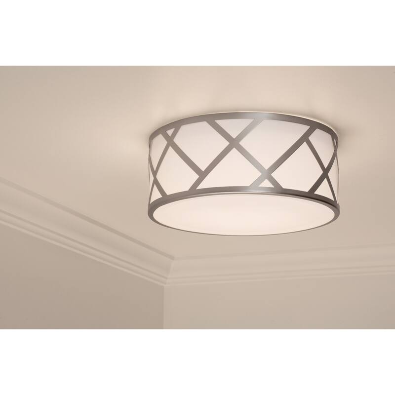 AFX Haven 17'' Flush Mount - Satin Nickel