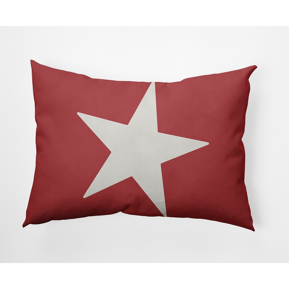 Big Star Nautical Indoor/Outdoor Throw Pillow