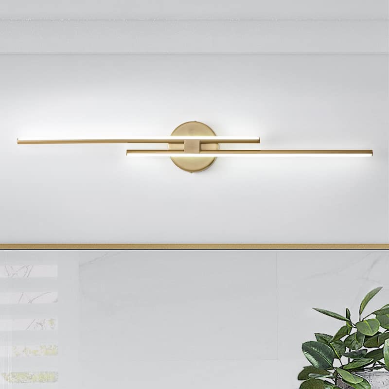 Minimalist Linear LED Vanity Light Dimmable Metal Wall Sconce