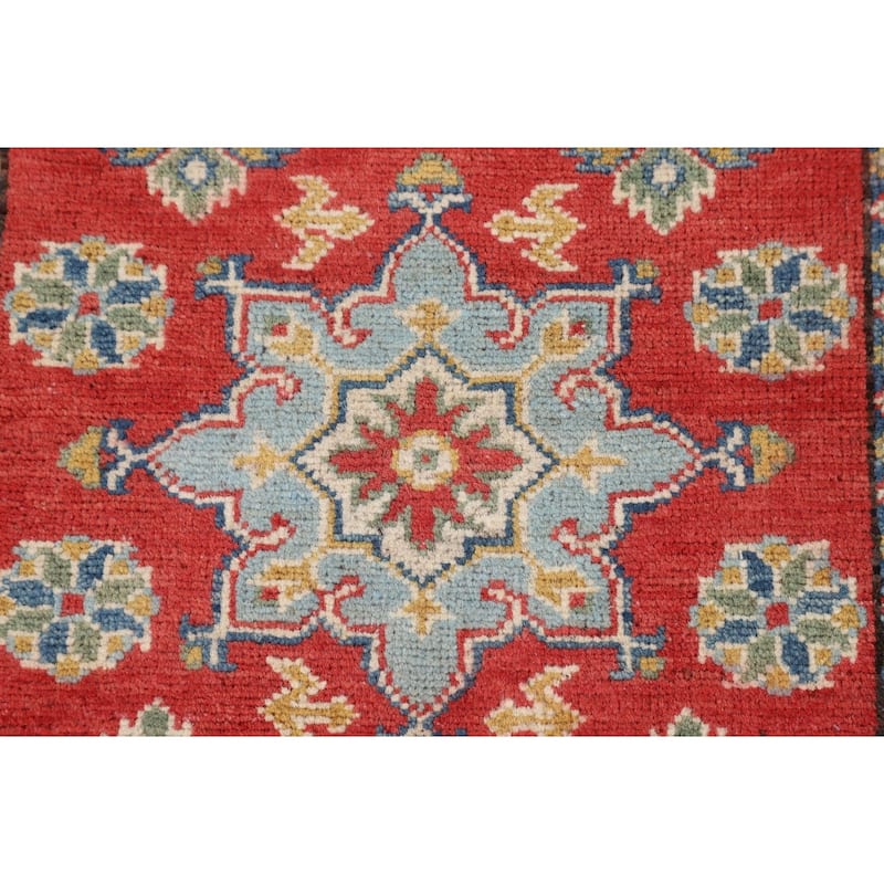 Kazak Oriental Runner Rug Hand-Knotted Wool Carpet - 2'2" x 6'0"