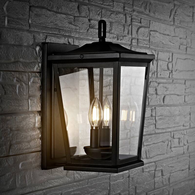 SAFAVIEH Rauha Outdoor Wall Lantern - 8"x9"x14.8" - 8Wx9Dx15H