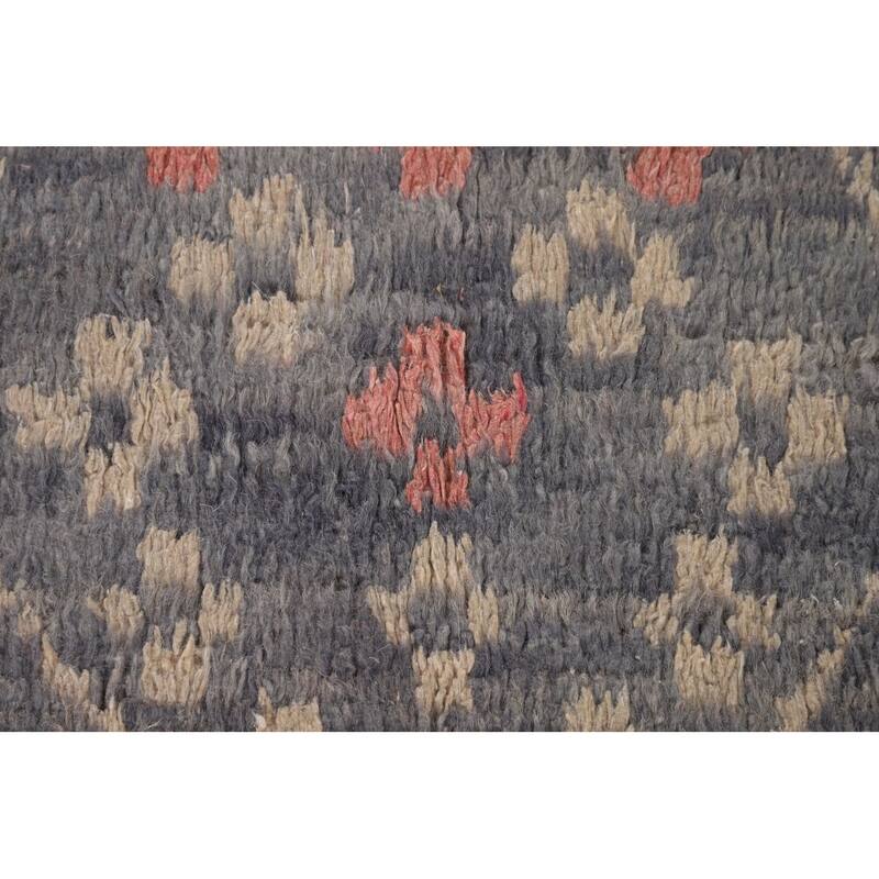 Tribal Moroccan Rug Handmade Oriental Wool Carpet - 7'10" x 10'8"