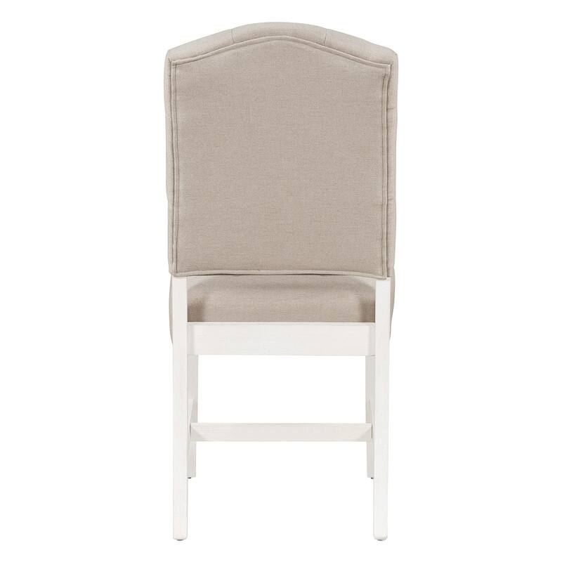 Retro Style Dining Chair Set with 4 Upholstered Chairs for Dining Room and Living Room