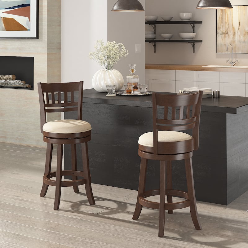 Rovinj Lattice Back 24"H Swivel Counter Height Stool