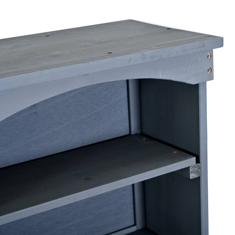 Roomfitters Outdoor Garden Potting Bench with Storage Hutch, Potting Table with Drawers and Cabinets, Shelves