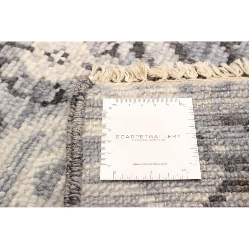 ECARPETGALLERY Hand-knotted Mystique Grey Wool Rug - 3' 11" x 6' 1"