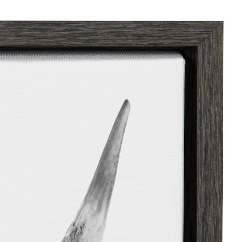 Kate and Laurel Sylvie Highland Cow Framed Canvas By Amy Peterson