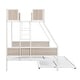 preview thumbnail 4 of 6, Twin Over FULL Metal Bunk Bed with Trundle 2-Side Ladder and Guardrail