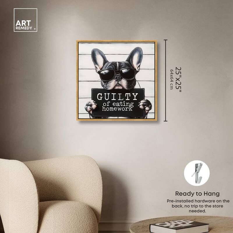 Guilty of Eating Homework Canvas by Art Remedy