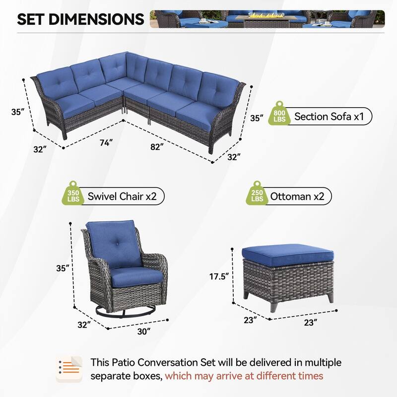 Outdoor Sectional Sofa Furniture Set