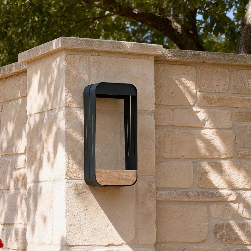 Modern Rectangular Iron Outdoor Wall Light