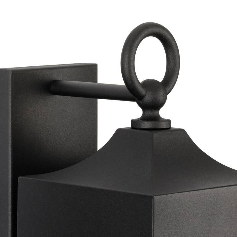 Birkdale Collection One-Light Textured Black Outdoor Wall Lantern - 7 in x 9.5 in x 23.25 in