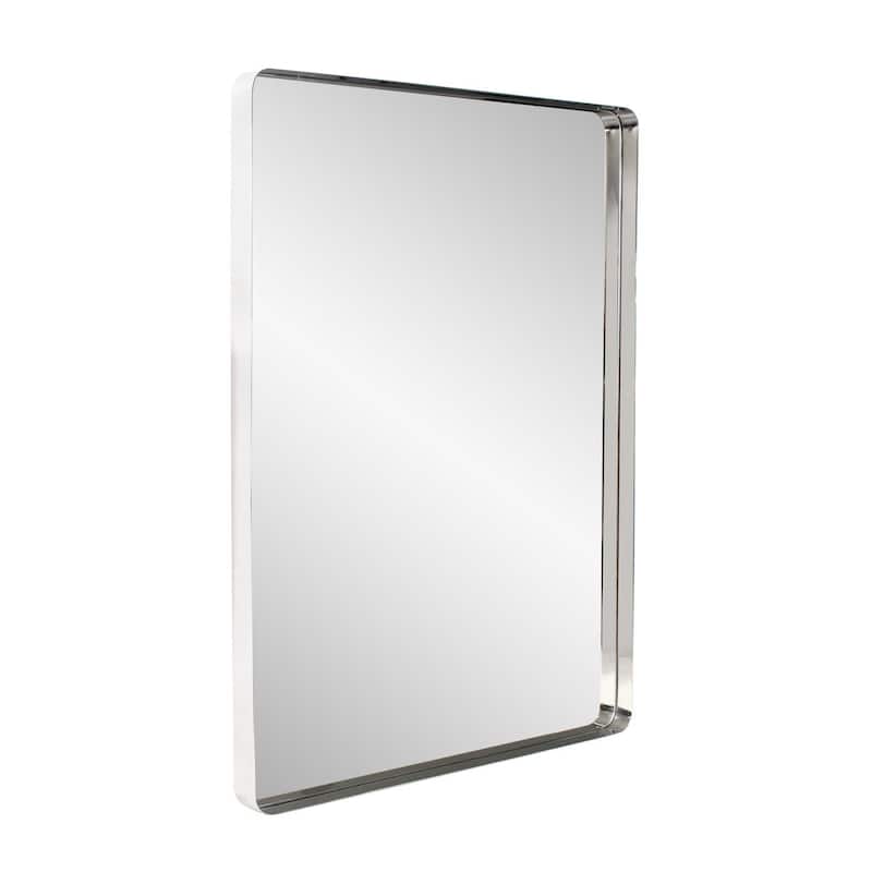 Steele Polished Silver Mirror - 40H X 30W X 2D