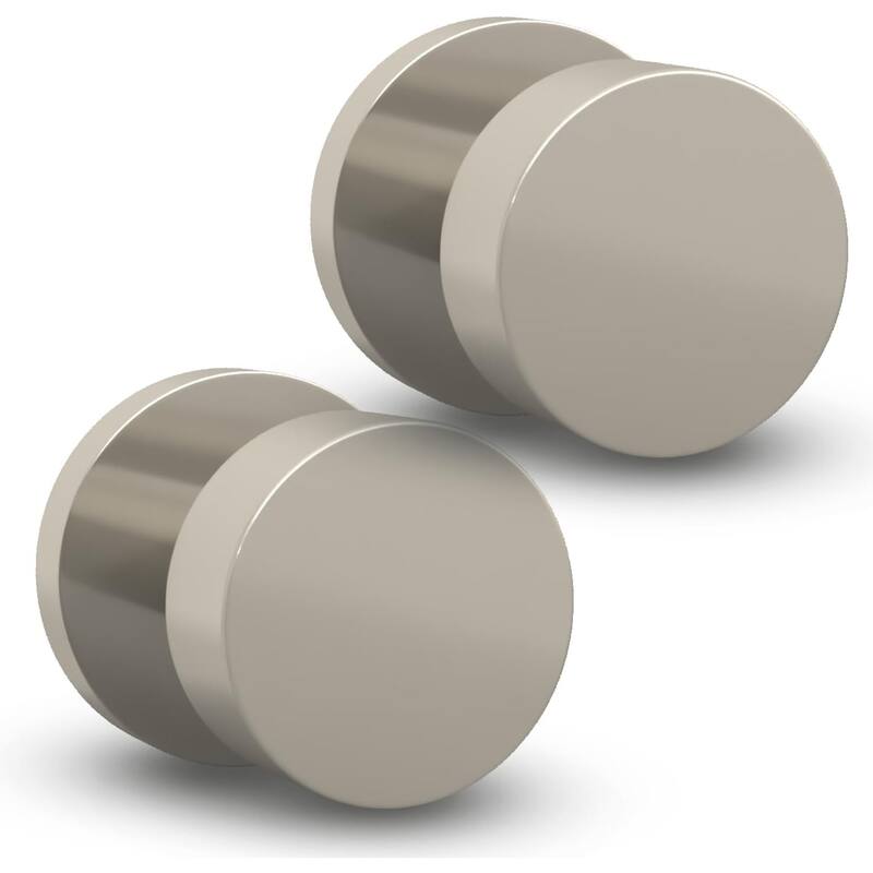 Mega Handles Buena Dummy Door Knob for Closet & French Doors | Non-Turning, Single-Sided, Reversible Handle Set for Interior Use -  Non Turning Reversible Handing|Satin Nickel