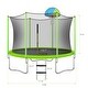 preview thumbnail 6 of 11, Fun 10FT Trampoline with Enclosure Basketball Hoop And Ladder for Easy Access