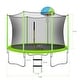 preview thumbnail 1 of 5, Trampoline with Safety Enclosure Net, Basketball Hoop and Ladder,Recreational Trampoline Kids