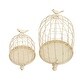 preview thumbnail 3 of 6, A&B Home Stella Cream Decorative Birdcages with Bird Finial (Set of 2)