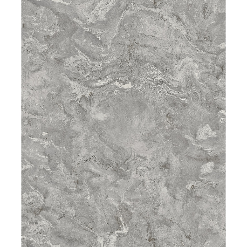 A-Street Prints Meness Grey Metallic Marbling Wallpaper