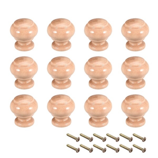 Cabinet Round Knobs, Pull Knob 25mm Dia Cabinet & Furniture Kitchen Wood 12pcs - 25mmx25mm(D*H)-12pcs