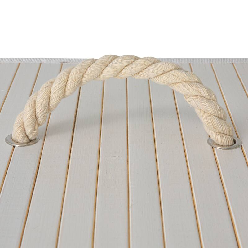 Household Essentials Bamboo Laundry Hamper with Handles and Removable Laundry Bag