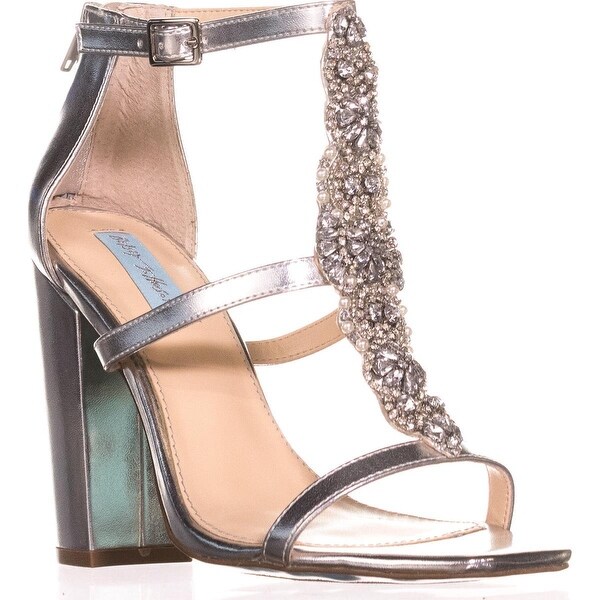 Blue by Betsey Johnson Lydia Dress Sandals, Silver/Metallic