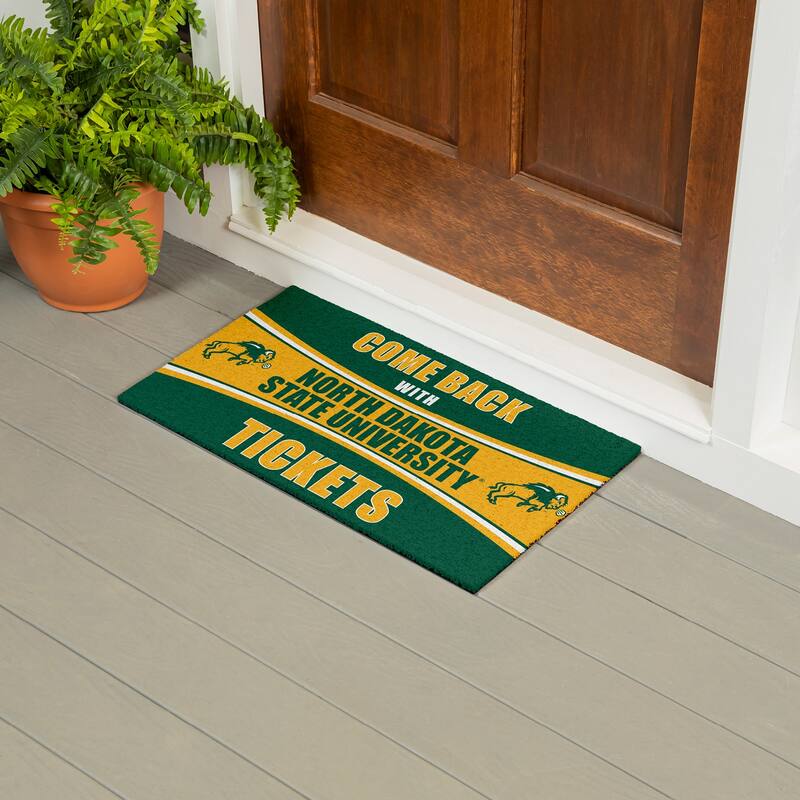 Wichita State University 28 in. x 16 in. PVC "Come Back With Tickets" Trapper Door Mat
