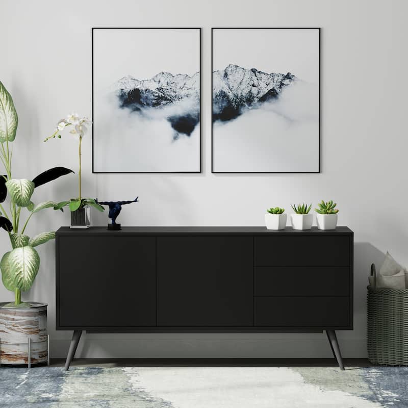 Glenwillow Home Atlas 59" Mid-Century Modern TV Stand Console