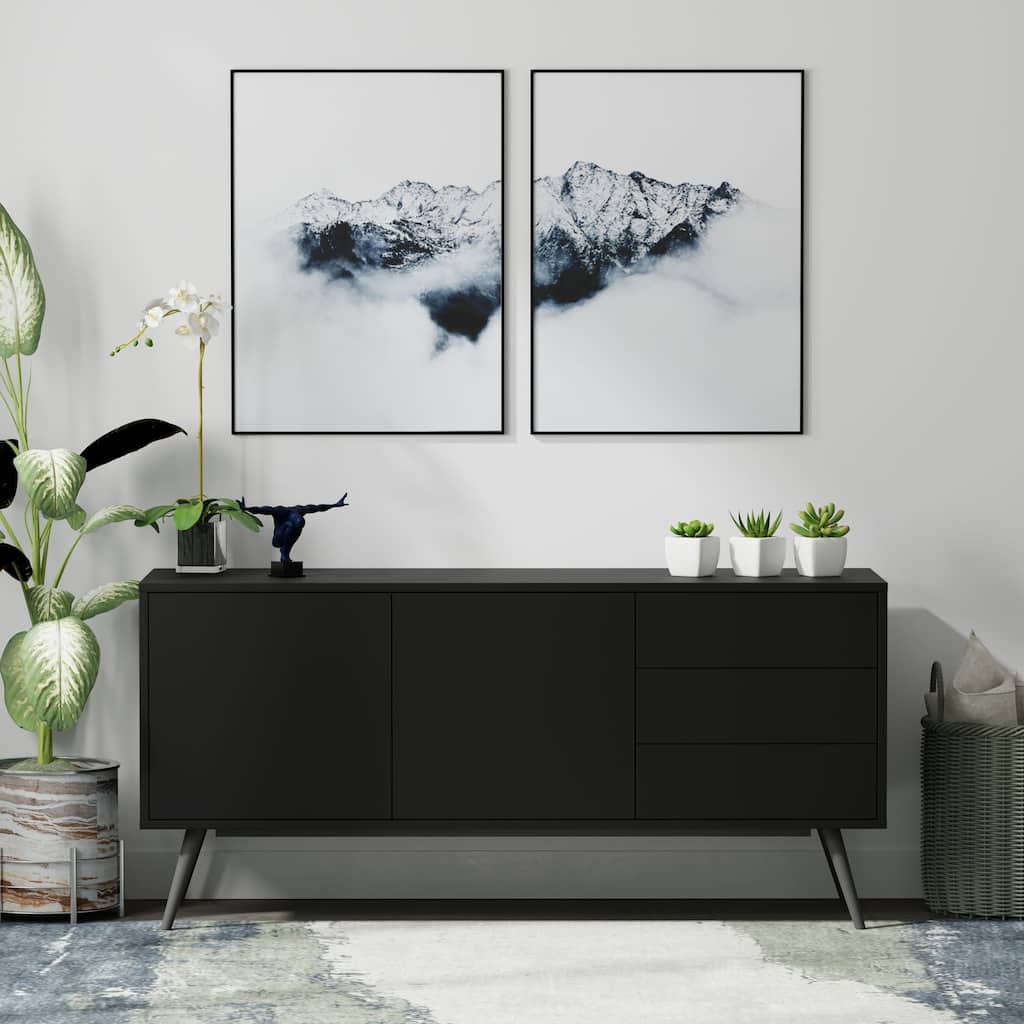 Glenwillow Home Atlas 59" Mid-Century Modern TV Stand Console