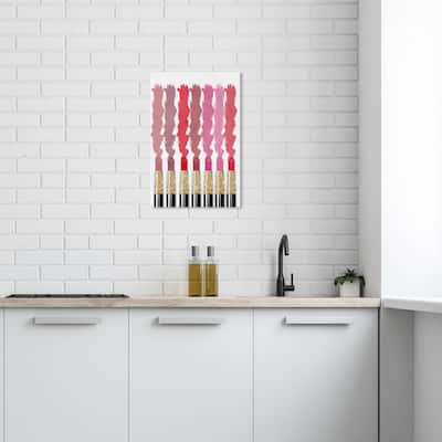 Wynwood Studio Canvas Fashion and Glam Lipstick Galore Gold and Metallic Gold Glam Wall Art Canvas Print