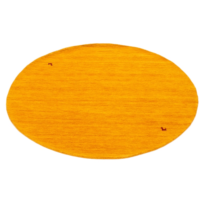 Kashkuli Gabbeh Gold Rug 4'10" x 4'10" - 4'10 x 4'10