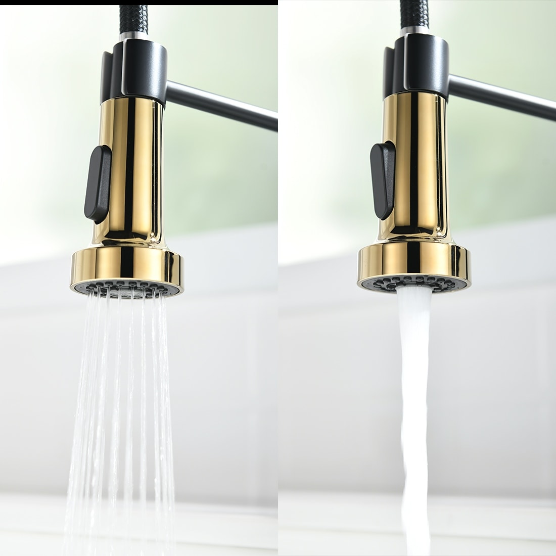 Details about   Black/Gold/Silver Kitchen Sink Spout 360° Swivel Mixer Faucet Single Handle Taps 