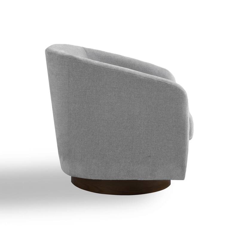 2 Set Modern Wide Round Swivel Accent Barrel Chairs