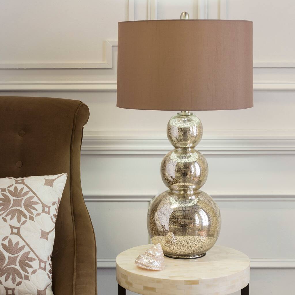 Glamorous Silver Glass Lamp