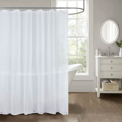 Stripe Embossed Peva Shower Curtain Liner with Magnets