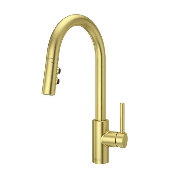 Stellen Single-Handle Pull-Down Sprayer Kitchen Faucet in Brushed Gold Stellen Single-Handle Pull-Down Sprayer Kitchen Faucet in Brushed Gold