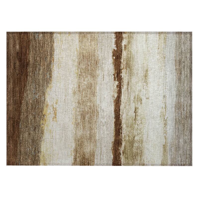 Machine Washable Indoor/Outdoor Watercolor Ombre Chantille Rug