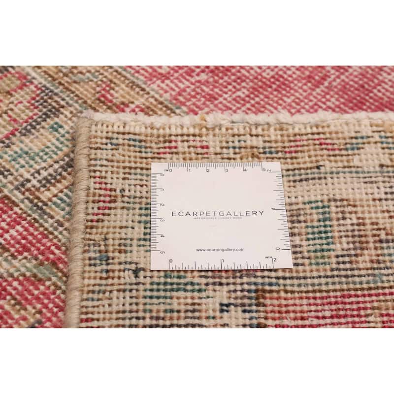 ECARPETGALLERY Hand-knotted Antalya Vintage Dark Pink Wool Rug - 9'6 x 13'1