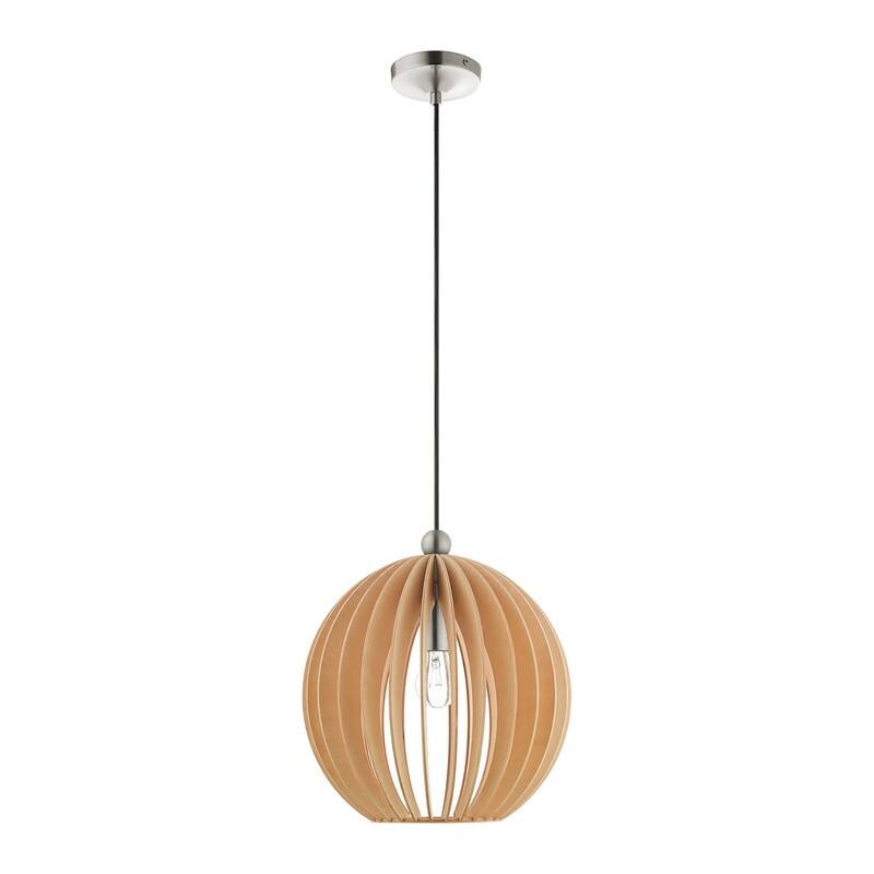 Livex Lighting 1 Light Mini Pendant, 49099-91 - 13.25" Dia x 16" - 90" Adj. H