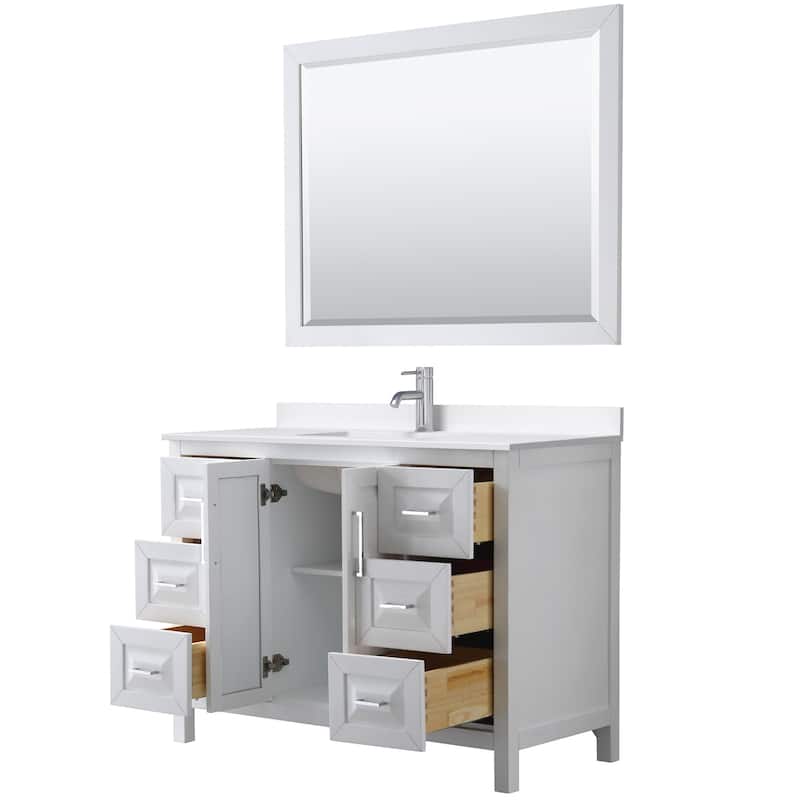 Wyndham Collection WCV252548S-QTZ-UNSM46 Daria 48" Free Standing