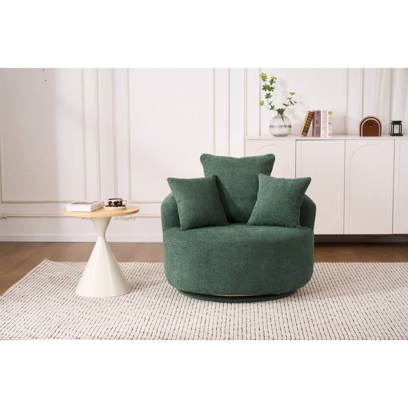 Full Sponge Compression Swivel Barrel Chair