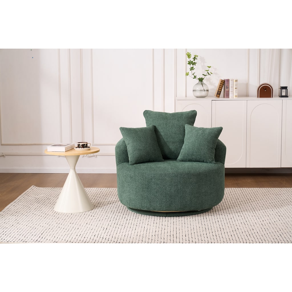 Full Sponge Compression Swivel Barrel Chair