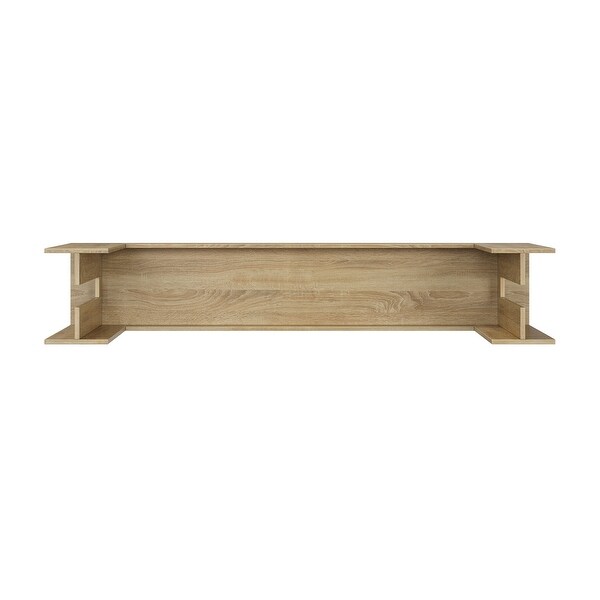 Roomfitters Japandi Minimalist Waterfall Console Table, Modern