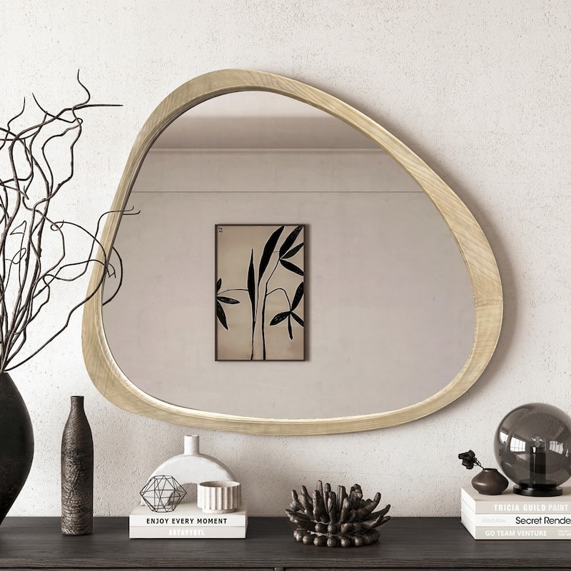 Solid Wood Wall Mirror Wooden Framed Mirror Large Sized Dressing Mirror