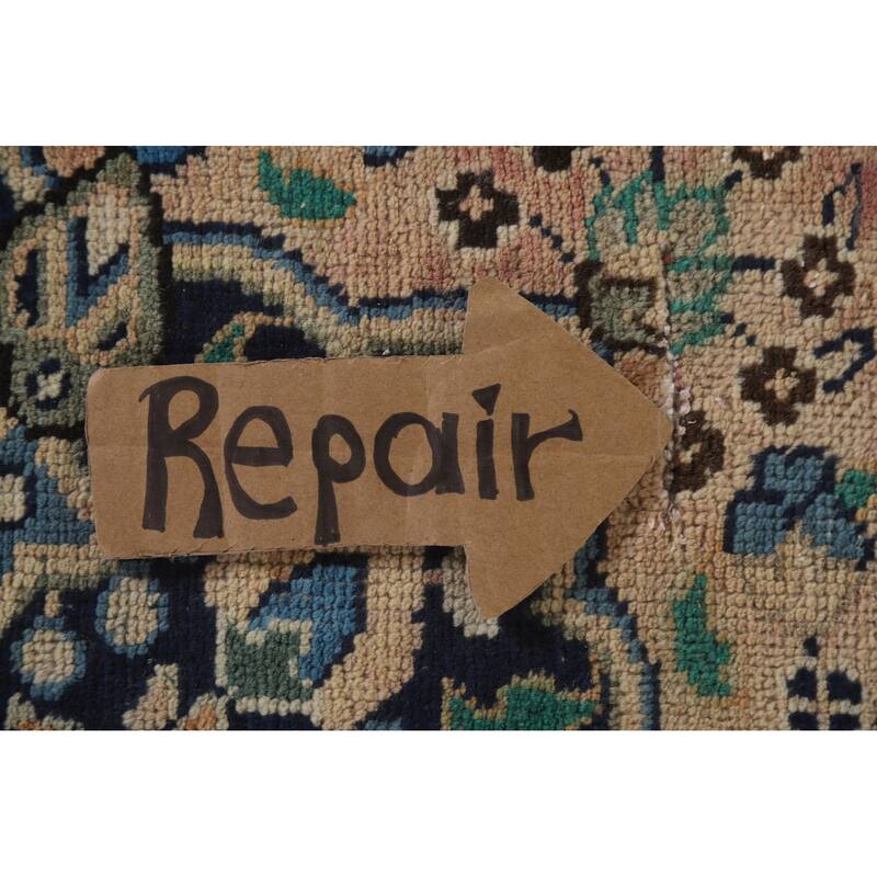 Hand Knotted Oriental 100% Wool Carpet Traditional Floral Peach Hamedan Area Rug - 9' 9'' X 5' 11''