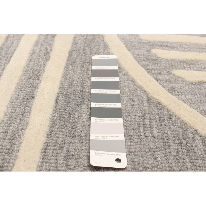 ECARPETGALLERY Hand Tufted Timeless Grey Wool Rug - 5'0 x 7'7