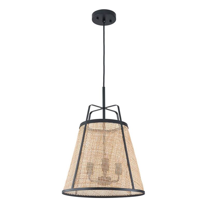 3-Light Natural Bamboo Hand-woven Cone Pendant